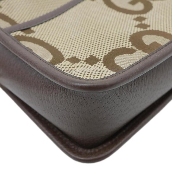 Gucci Mini Jumbo GG Canvas Crossbody Bag Beige 696075 - Picture 7 of 12